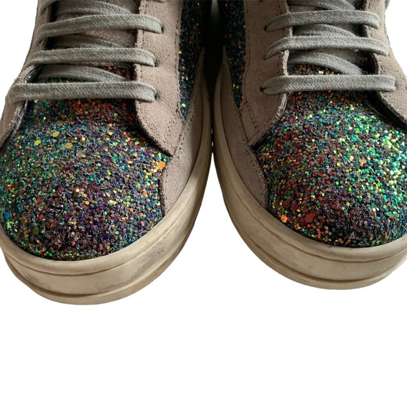 ❌SOLD❌P448 John Iridescent Glitter Low Top Sneakers Womens ✨RARE FIND✨ US 7. - Picture 7 of 16